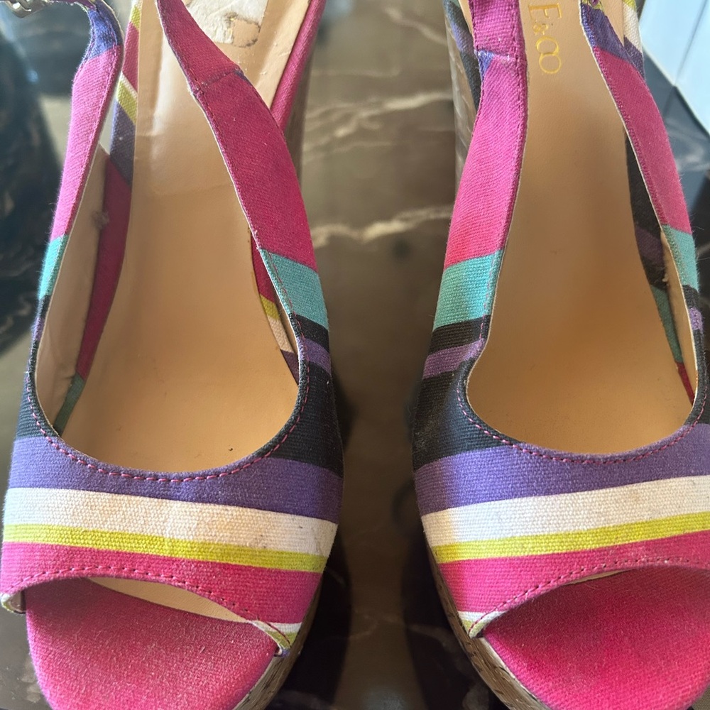 Colorful Striped Women's Sandals